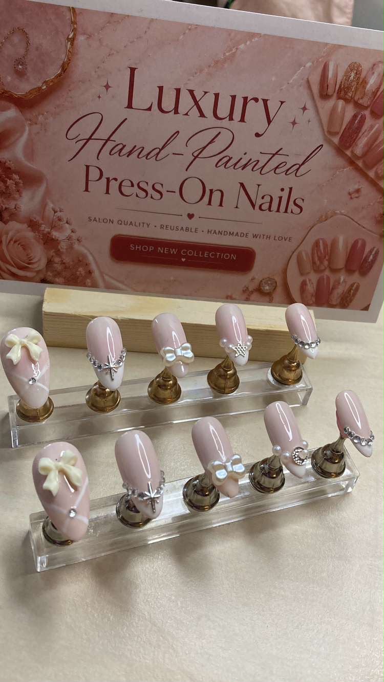 Blush Belle | Luxury Hand-Painted French Press-On Nails